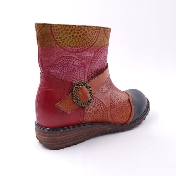 L' Artiste Herietta Spring Step Womens Size 36 Brown Red Bootie - Picture 5 of 14